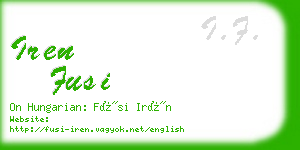 iren fusi business card